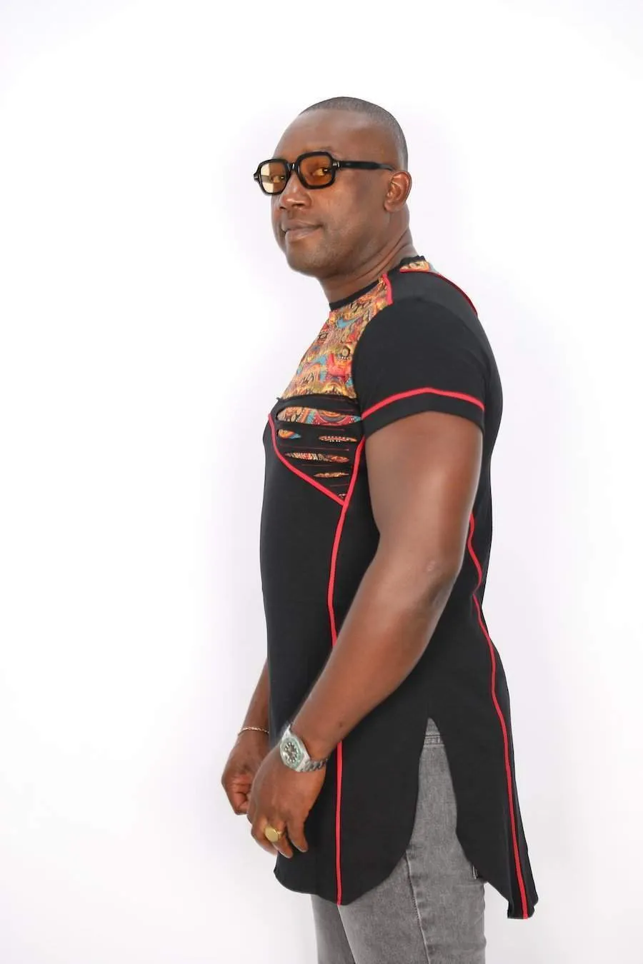 African Black T-shirt Crocodile
