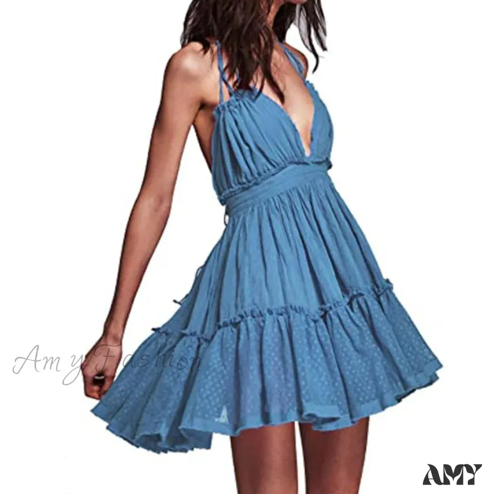 Amy Fashion - Sexy Girls Bohemian Aline Plus Size Dress