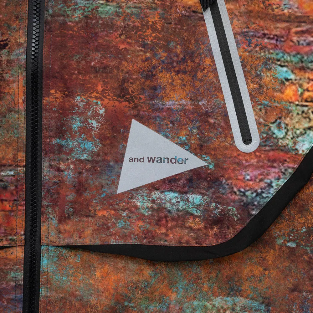 AND WANDER  Pertexprinted Rain Jacket Multi