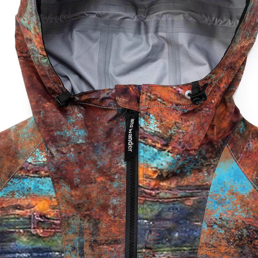 AND WANDER  Pertexprinted Rain Jacket Multi