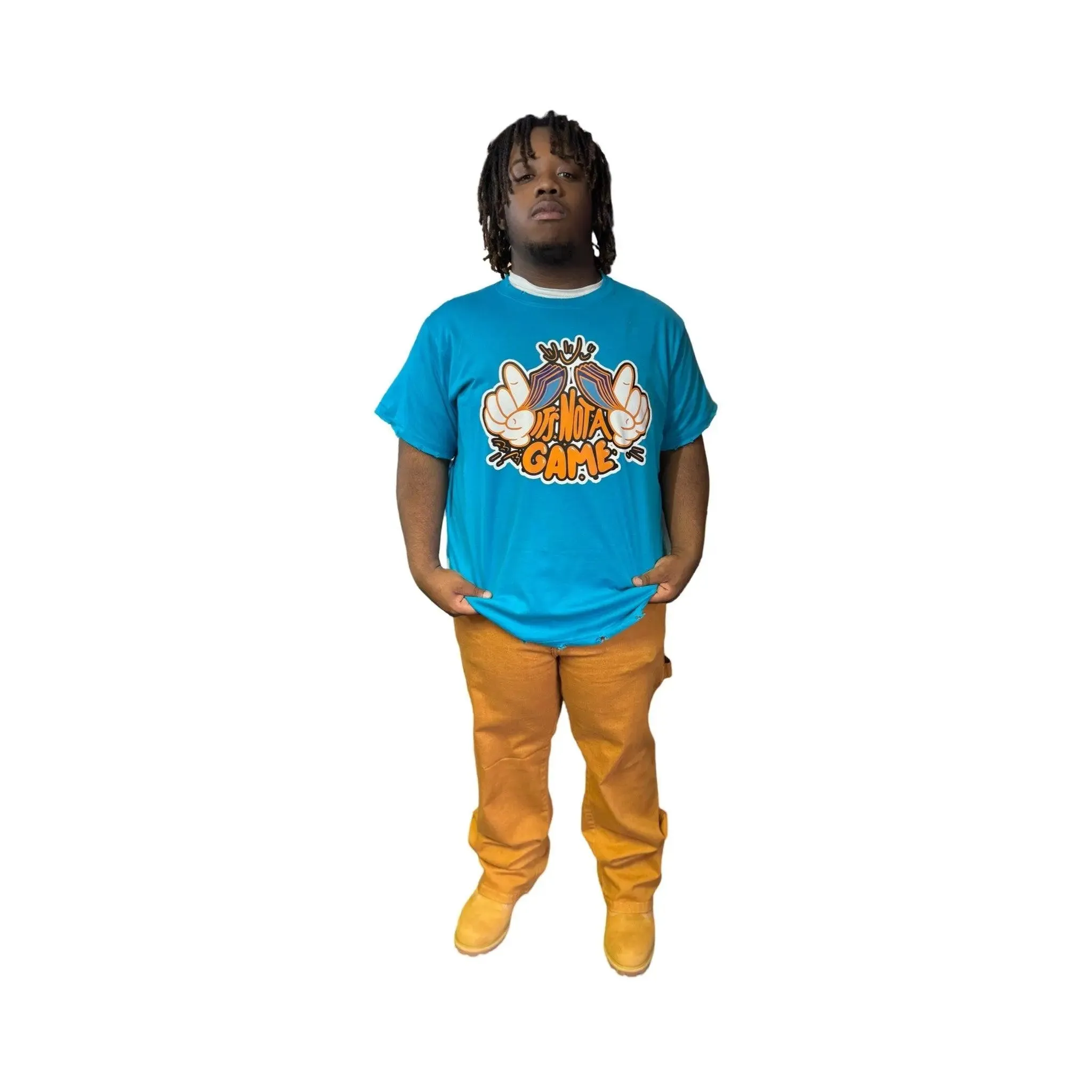 Baby Blue Custom Graphic Tees for Men