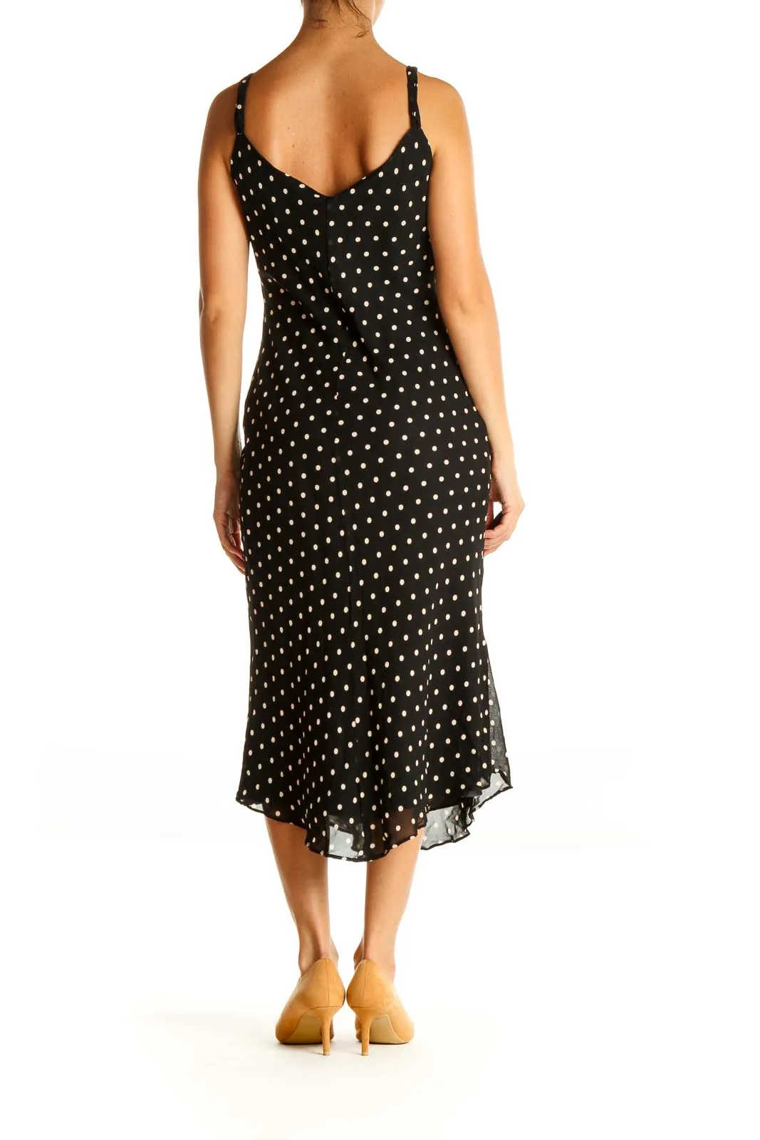 Black Polka Dot Bohemian Sheath Dress