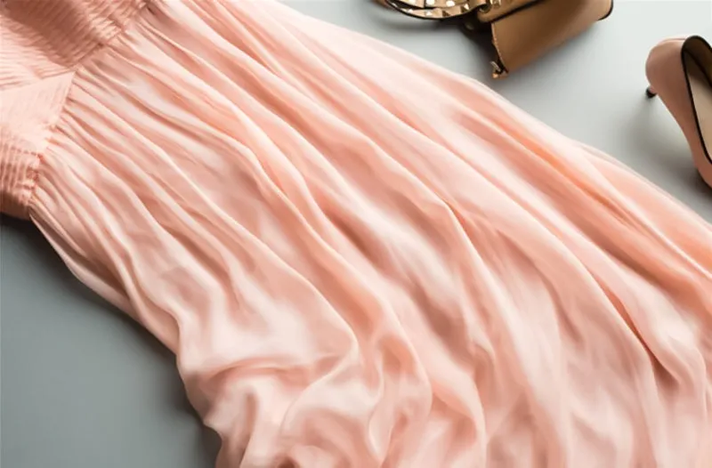 Bohemian Pink Silk Dress
