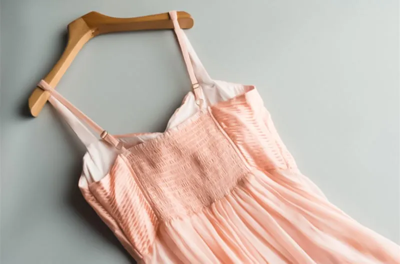 Bohemian Pink Silk Dress