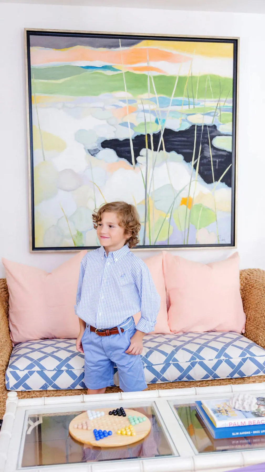Charlie's Chinos Park City Periwinkle/Worth Avenue White by Beaufort Bonnet