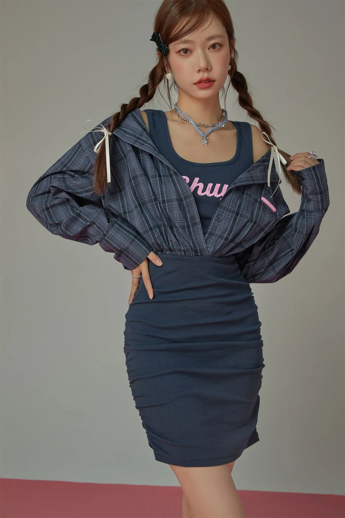 Check Shirt Dress