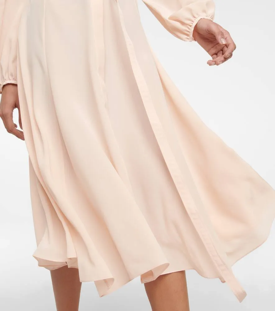 Chloe Ruffled silk shirt dress
