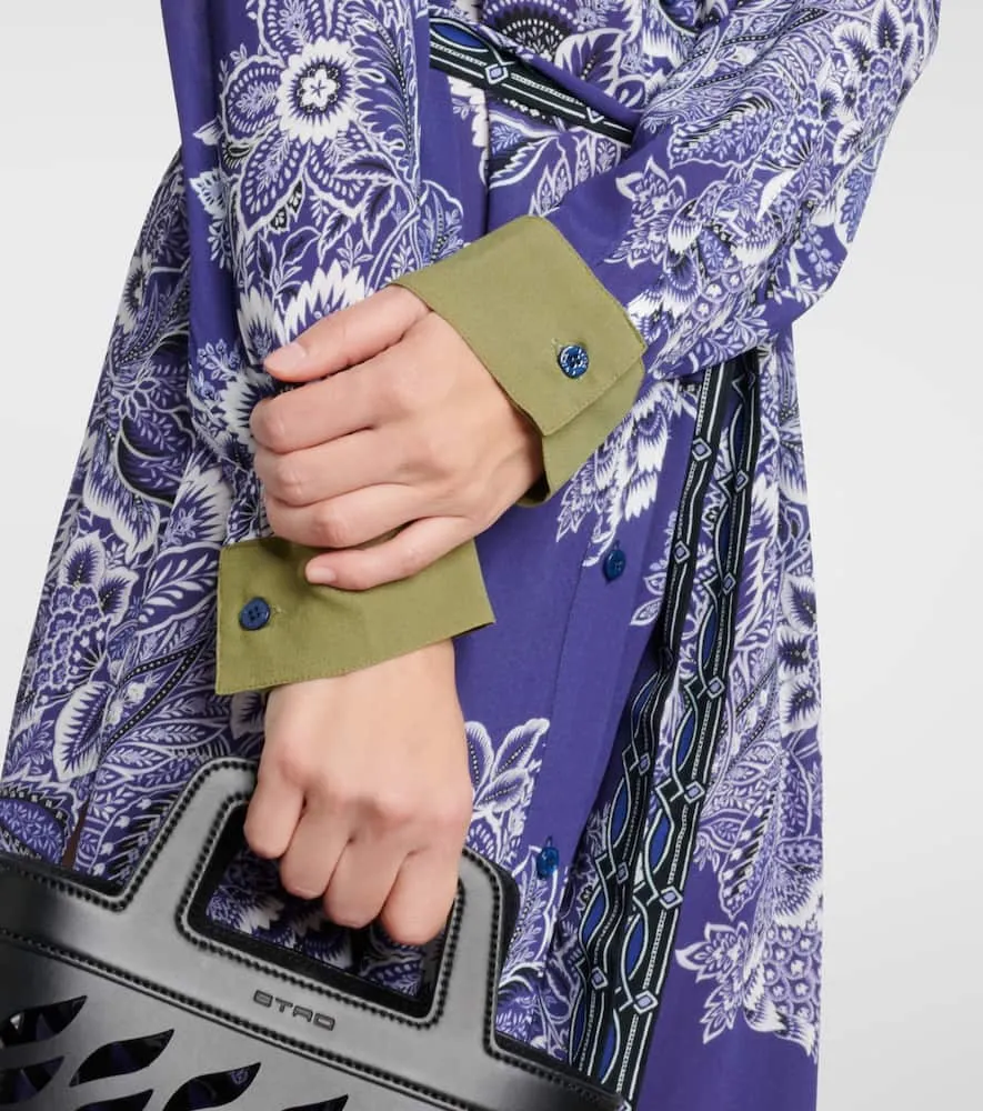 Etro Printed shirt midi dress