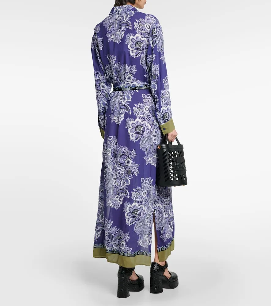 Etro Printed shirt midi dress