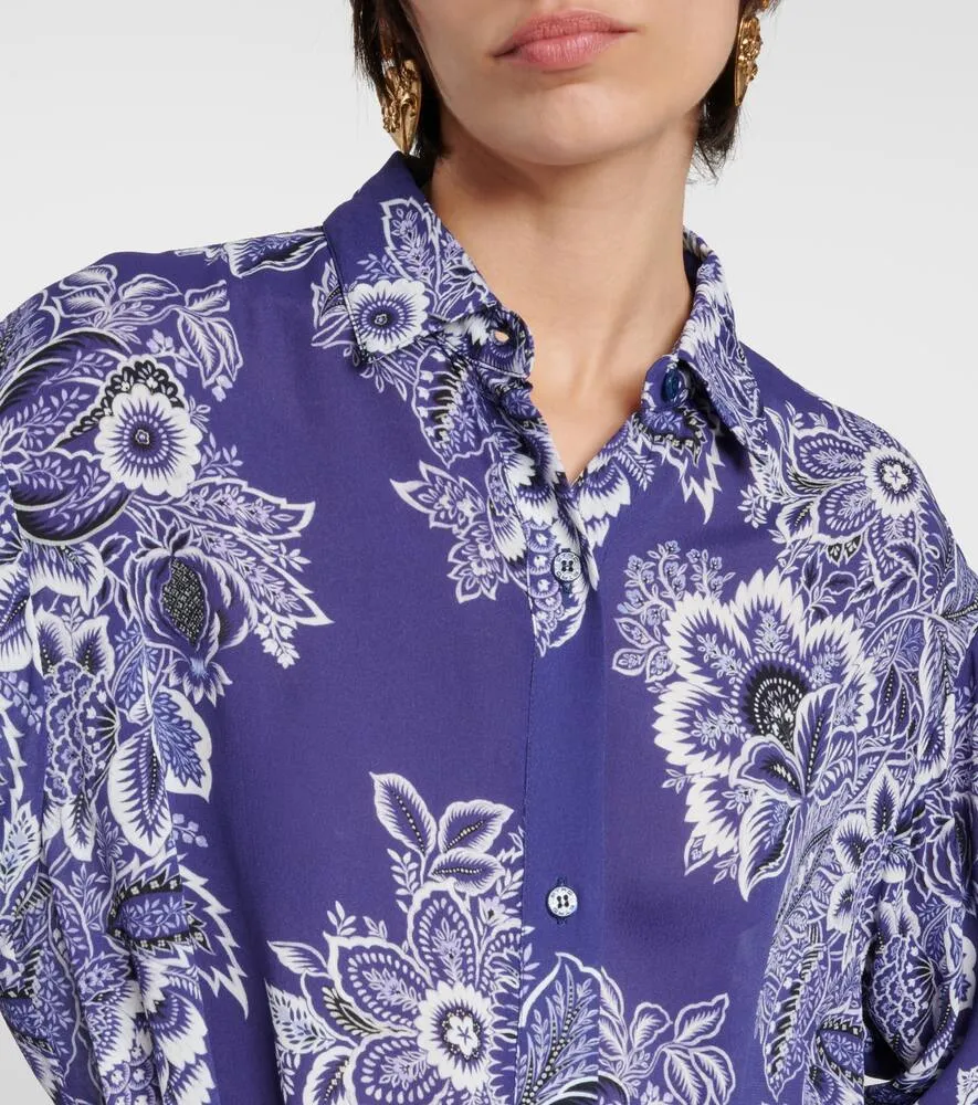 Etro Printed shirt midi dress