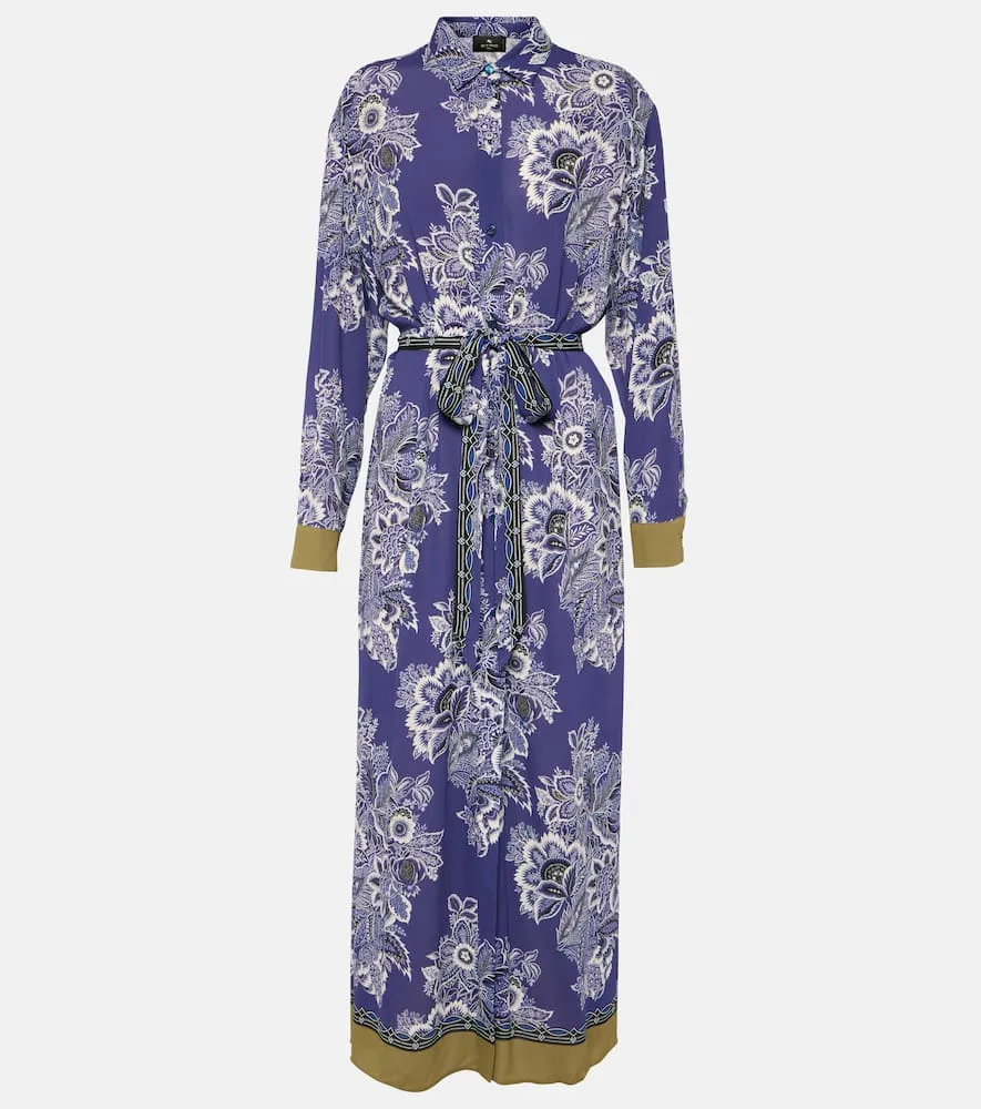 Etro Printed shirt midi dress