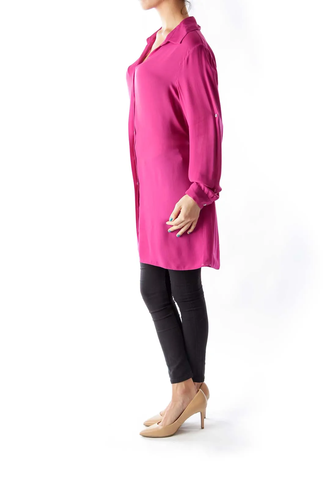 Fuchsia Shirt Dress