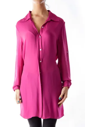 Fuchsia Shirt Dress