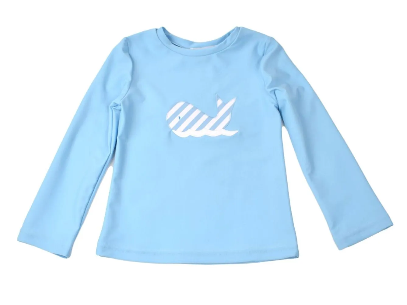 Funtasia Too Boys Blue Rash Guard Shirt - Striped Whale