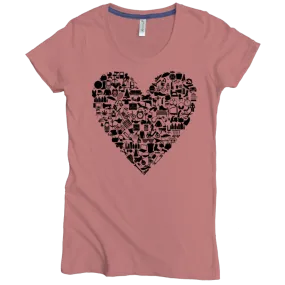 Hipster Heart Graphic Tee