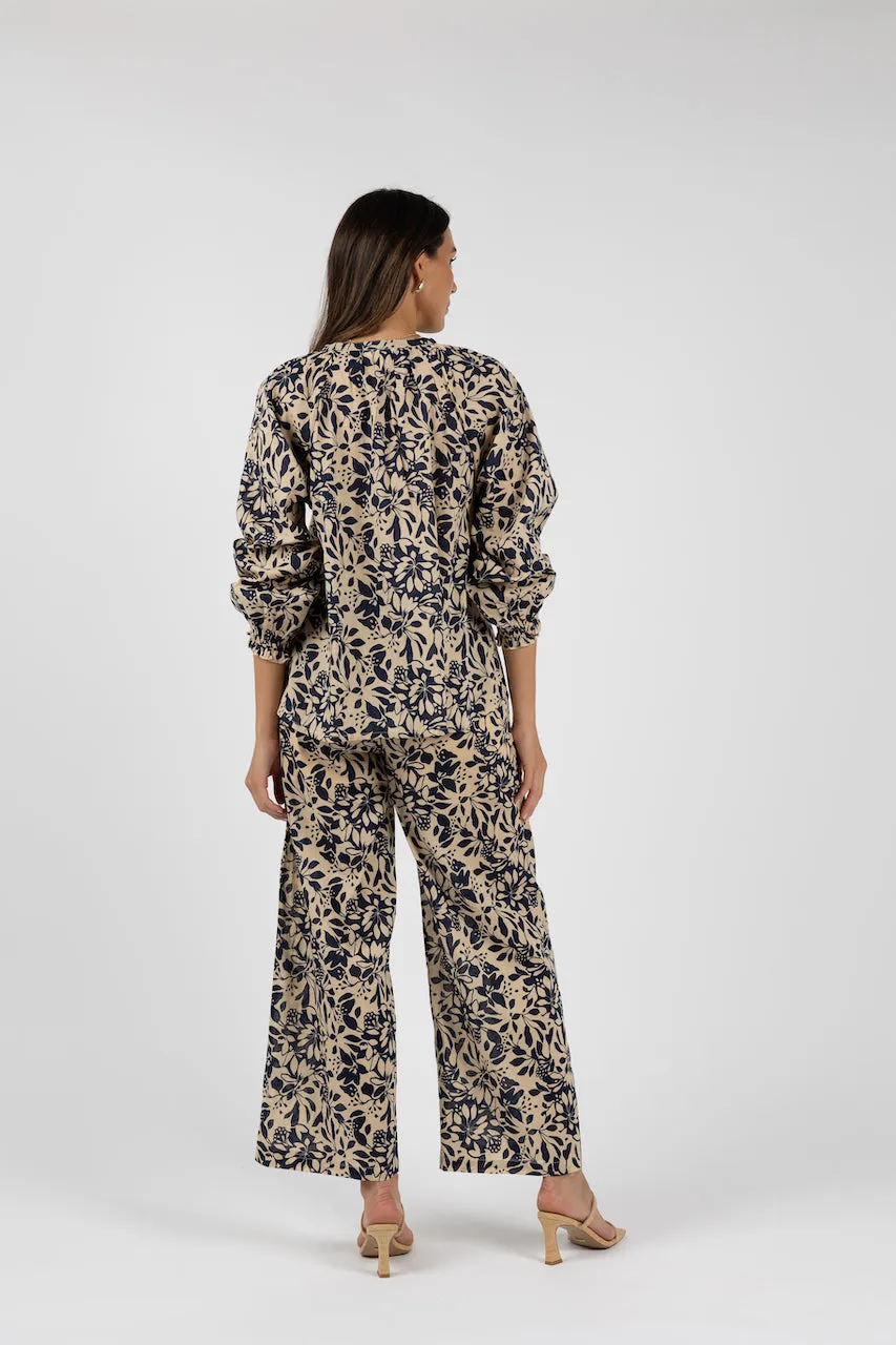 Humidity Eden Pant - Navy Print