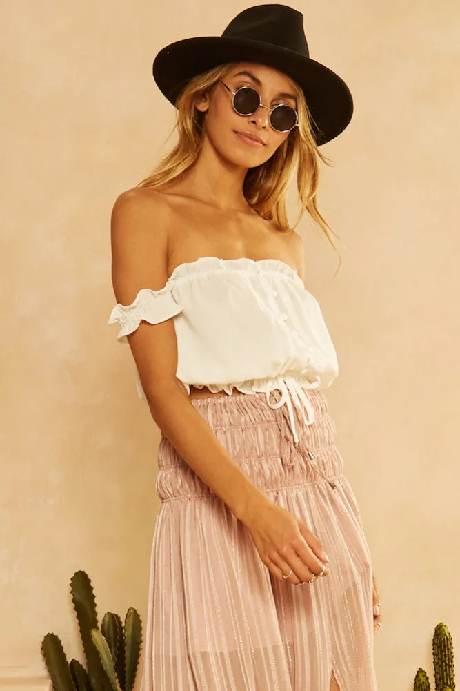 Katja Crop Top White