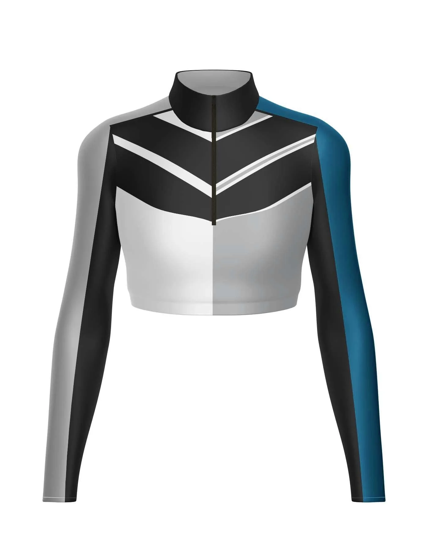 Level Up LS Zipper Front Crop Top