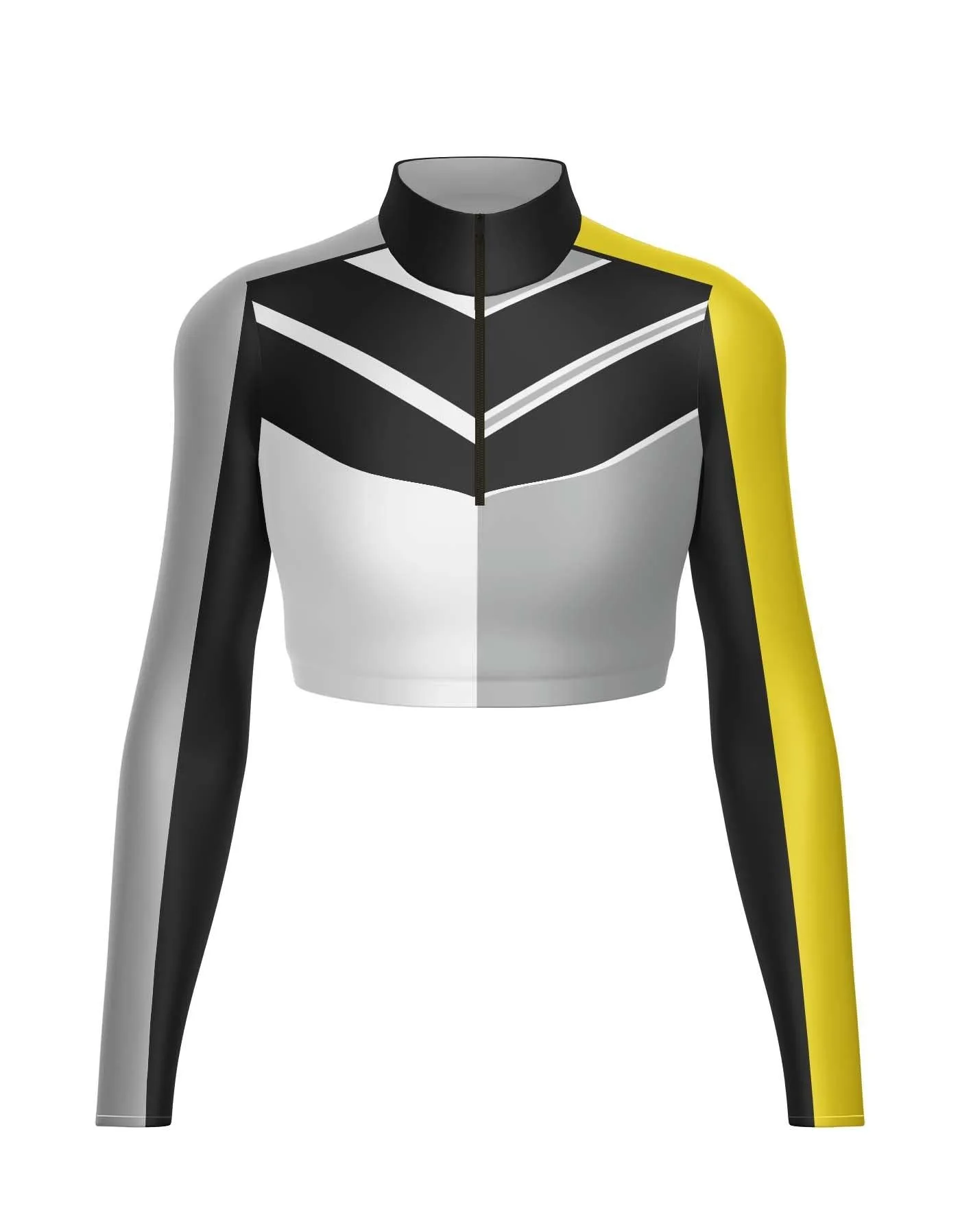 Level Up LS Zipper Front Crop Top