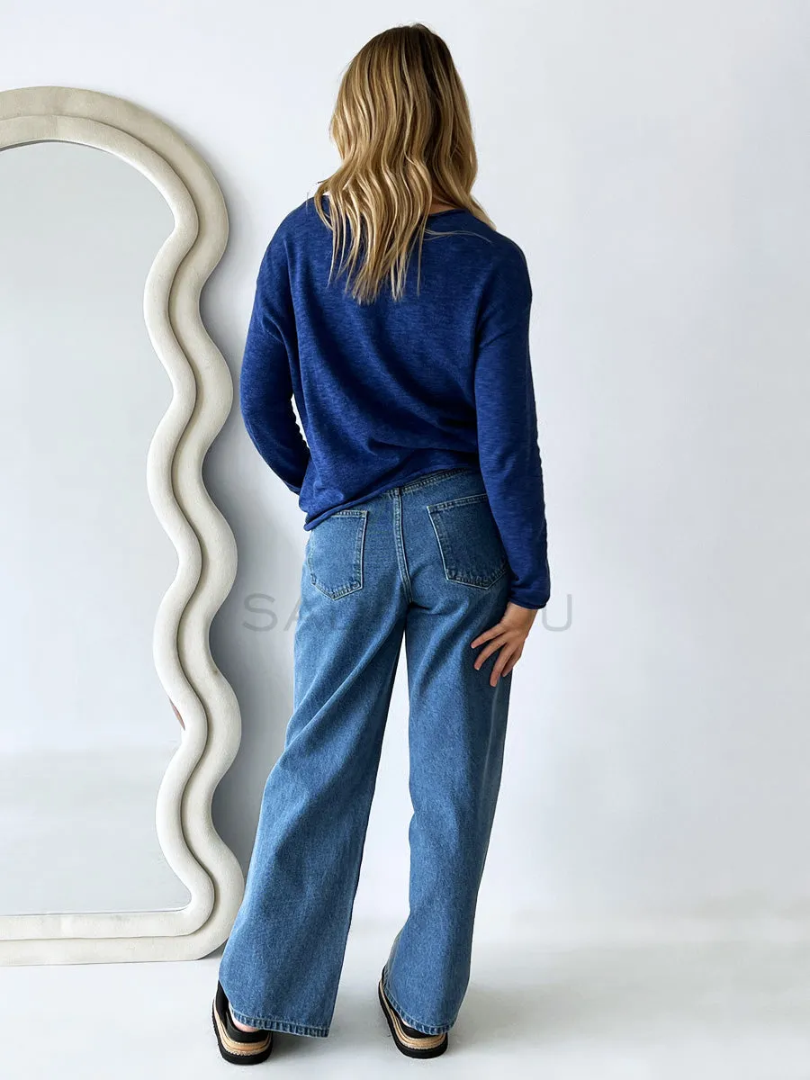 Little lies / Minnie Knit Top - Blue