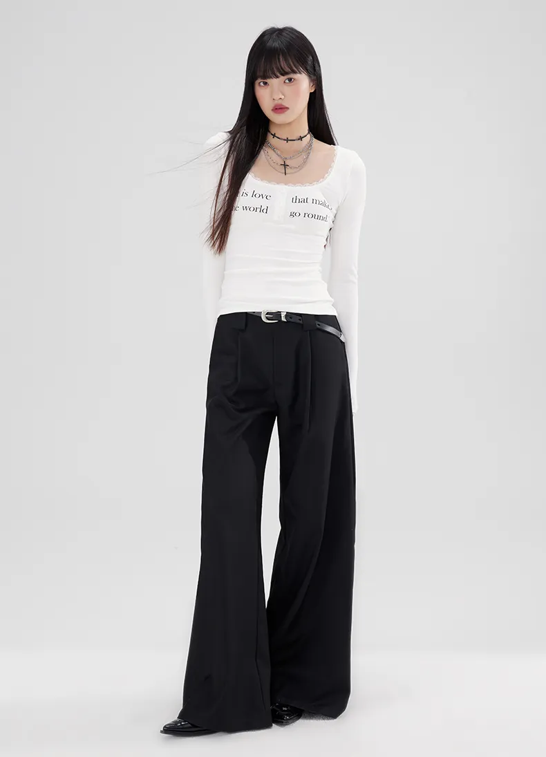 Loose Drape Wide-legged Pants WOO0073