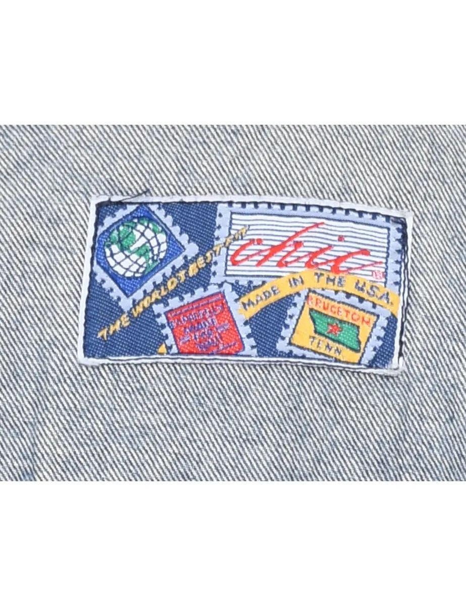 Medium Wash Classic Denim Jacket - M