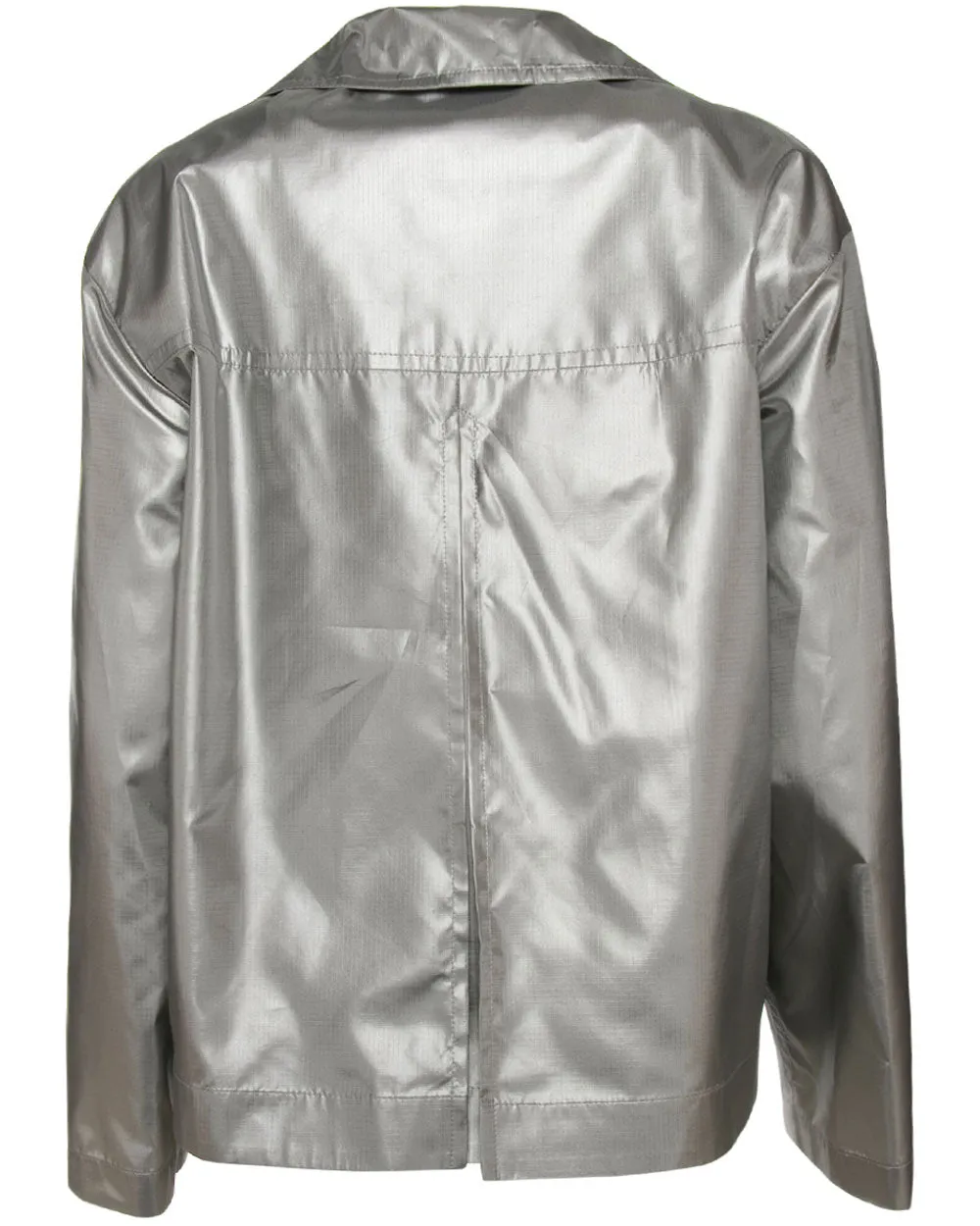 Metallic Silver Rain Jacket