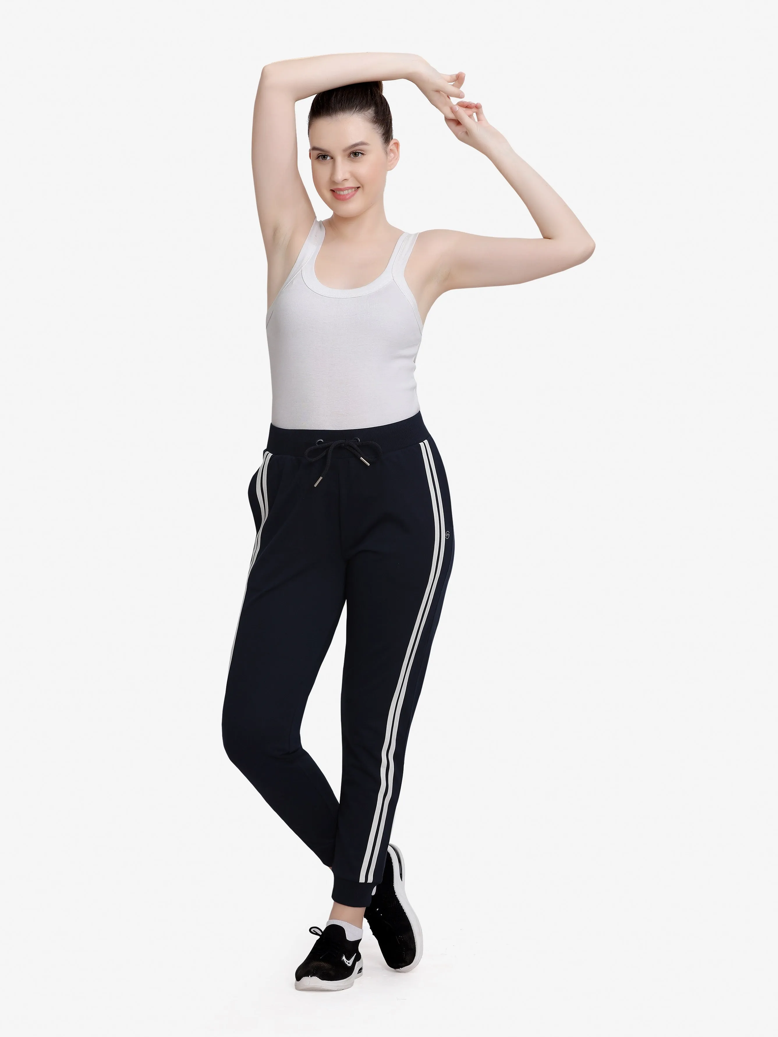 Navy Cotton-Polly Jogger