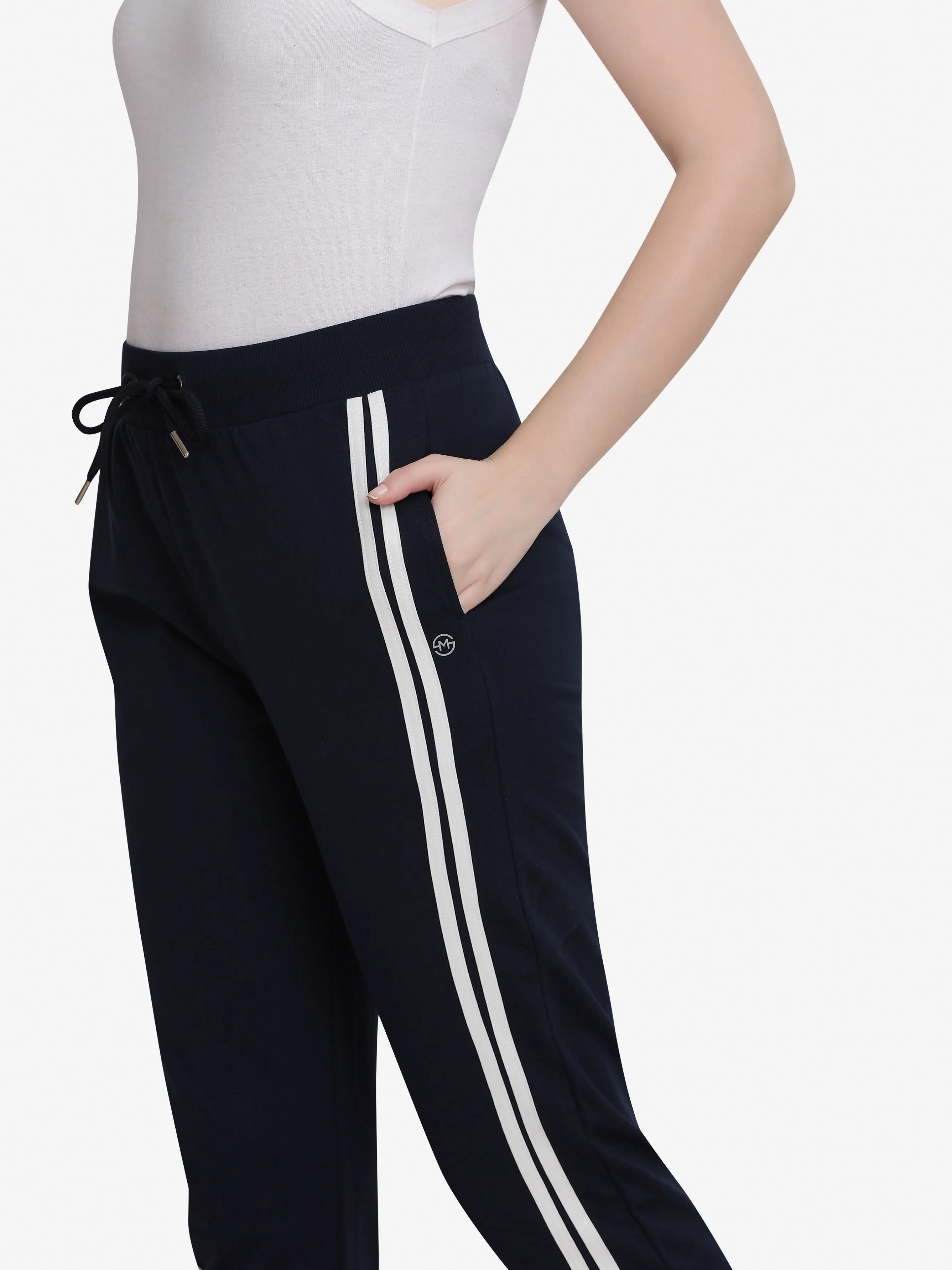 Navy Cotton-Polly Jogger