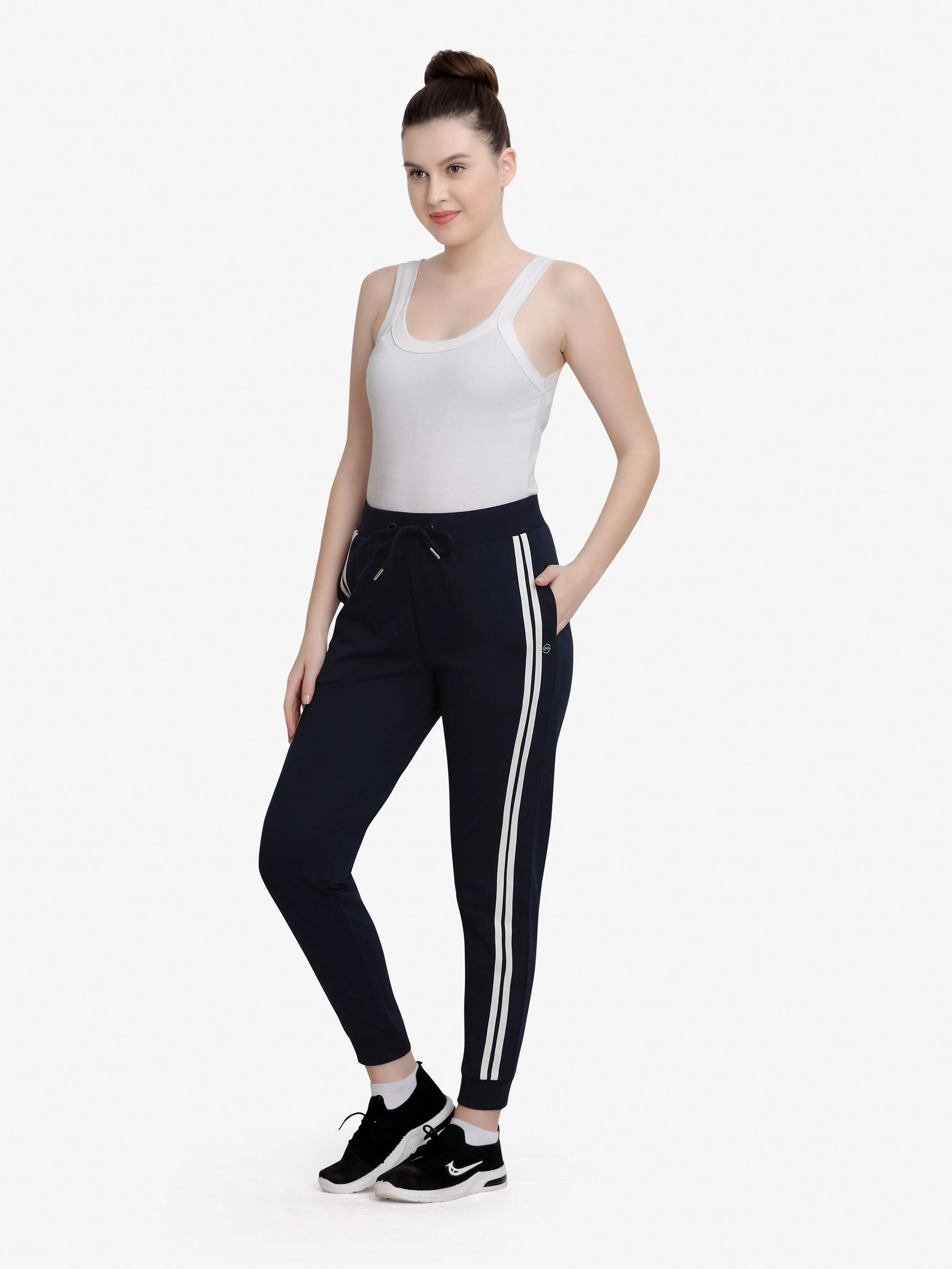Navy Cotton-Polly Jogger