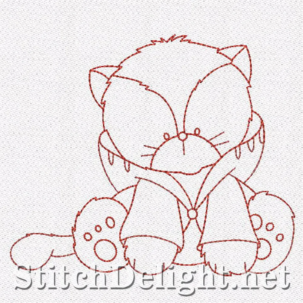 SD1166 Redwork Kittens