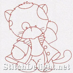 SD1166 Redwork Kittens