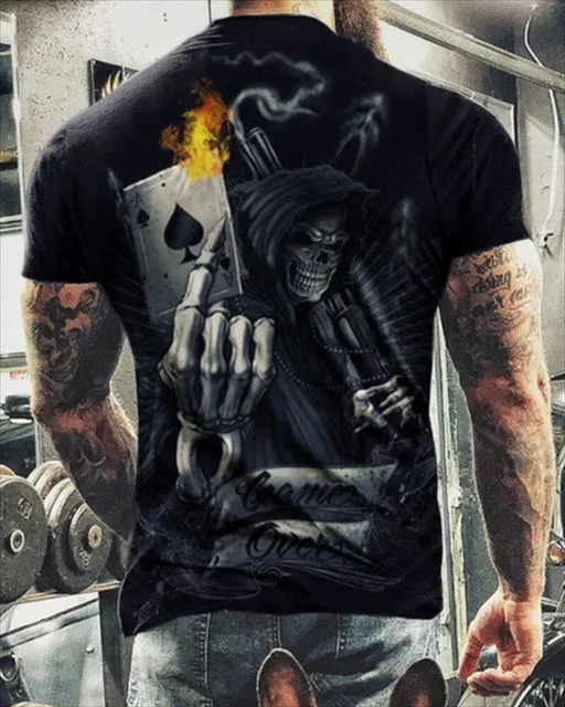 Tattoo Style Skull Graphic T-Shirt