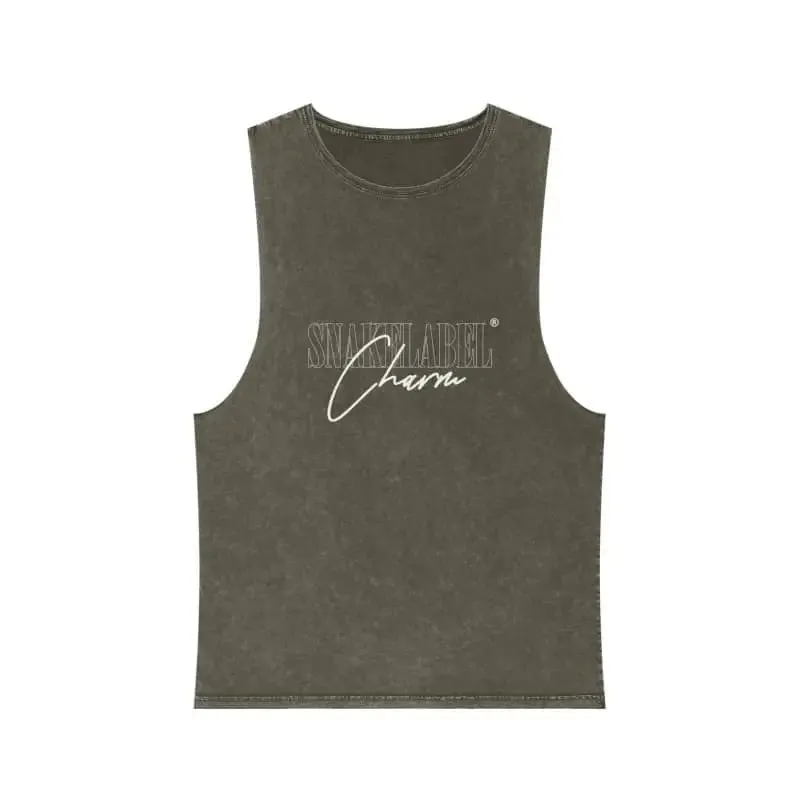 Unisex Stonewash Tank Top: 100% Pre-Shrunk Cotton, Lightweight & Stylish