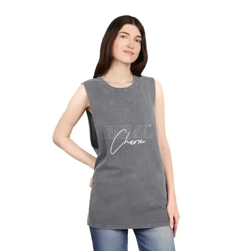 Unisex Stonewash Tank Top: 100% Pre-Shrunk Cotton, Lightweight & Stylish