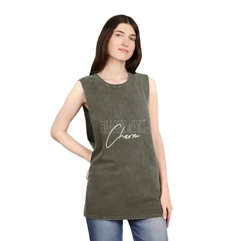 Unisex Stonewash Tank Top: 100% Pre-Shrunk Cotton, Lightweight & Stylish
