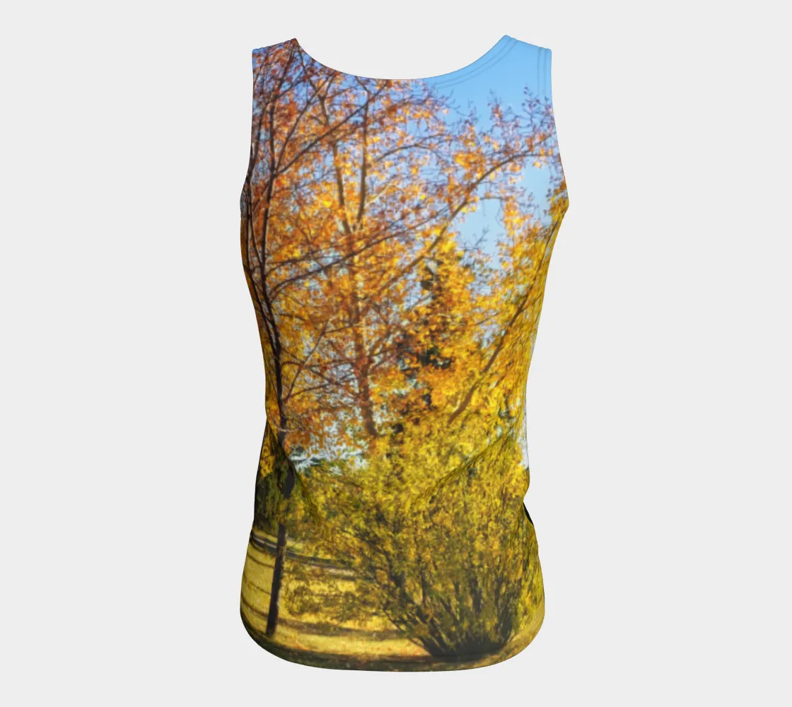Women's All-Over Fitted Regular Tank Top - Calgary in the Fall