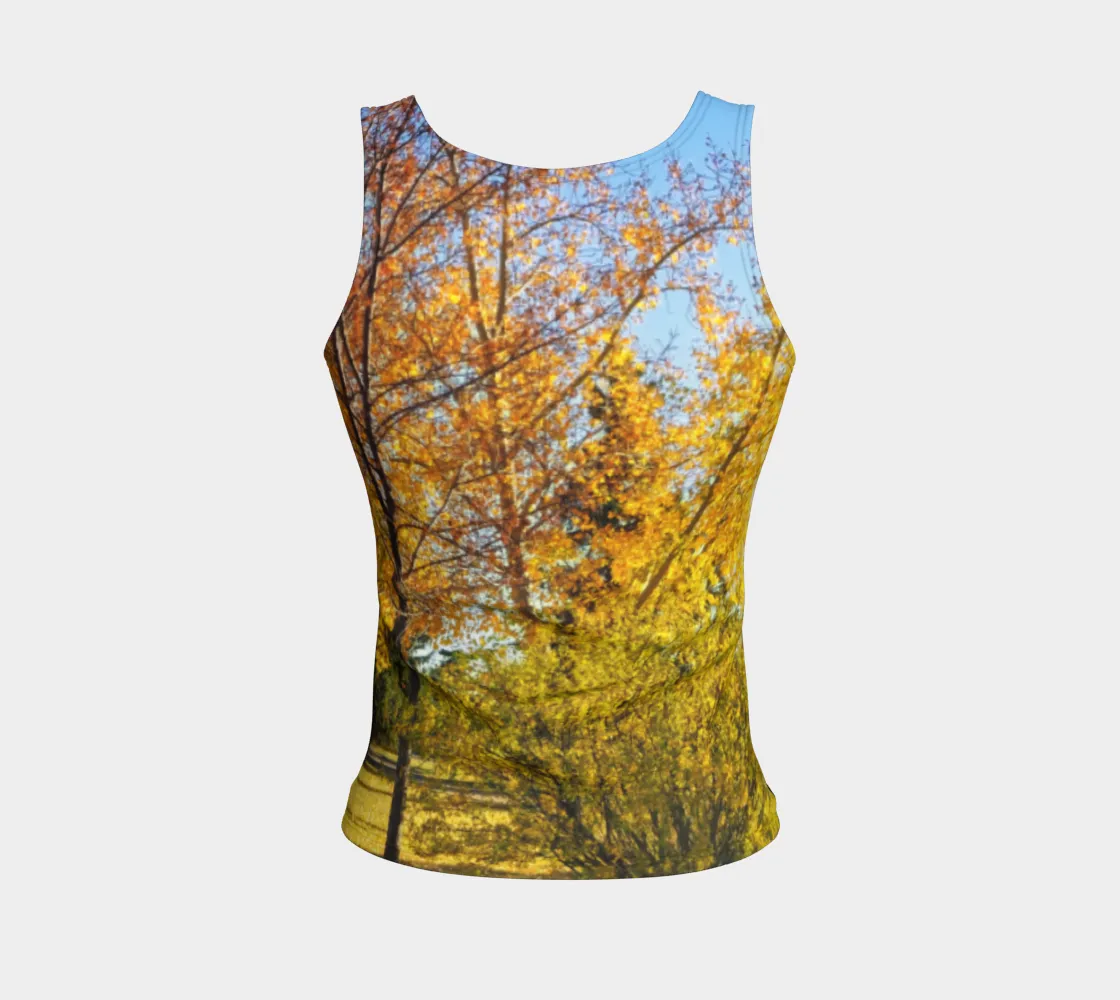 Women's All-Over Fitted Regular Tank Top - Calgary in the Fall