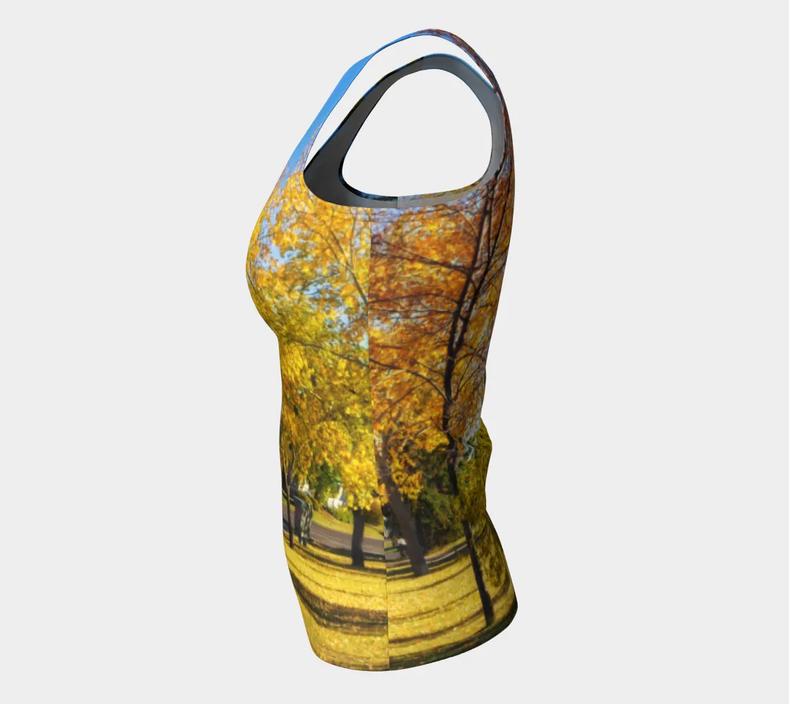 Women's All-Over Fitted Regular Tank Top - Calgary in the Fall
