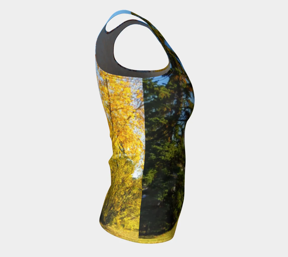 Women's All-Over Fitted Regular Tank Top - Calgary in the Fall