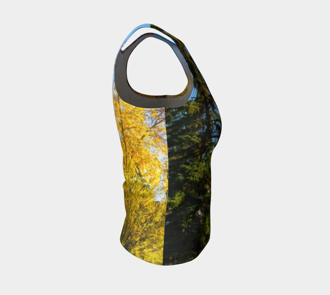 Women's All-Over Fitted Regular Tank Top - Calgary in the Fall