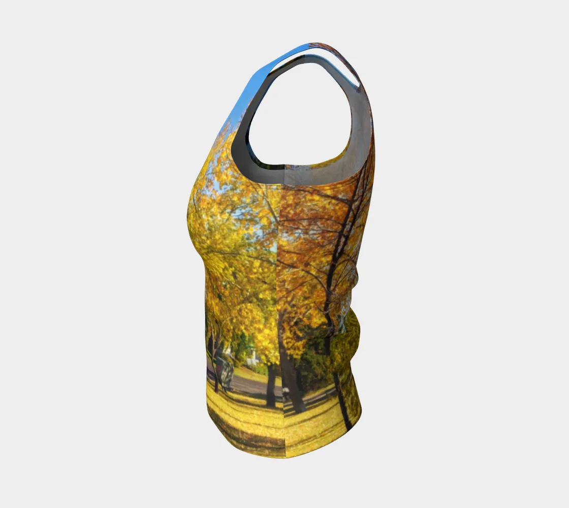 Women's All-Over Fitted Regular Tank Top - Calgary in the Fall