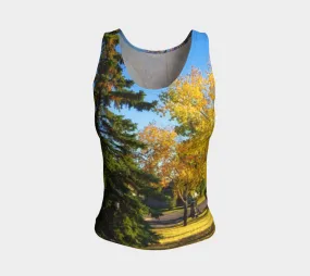 Women's All-Over Fitted Regular Tank Top - Calgary in the Fall